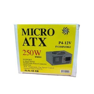 Genuine Micro ATX MP4ATX25 250W P4-12V Power Supply P3 Compatible Factory Sealed